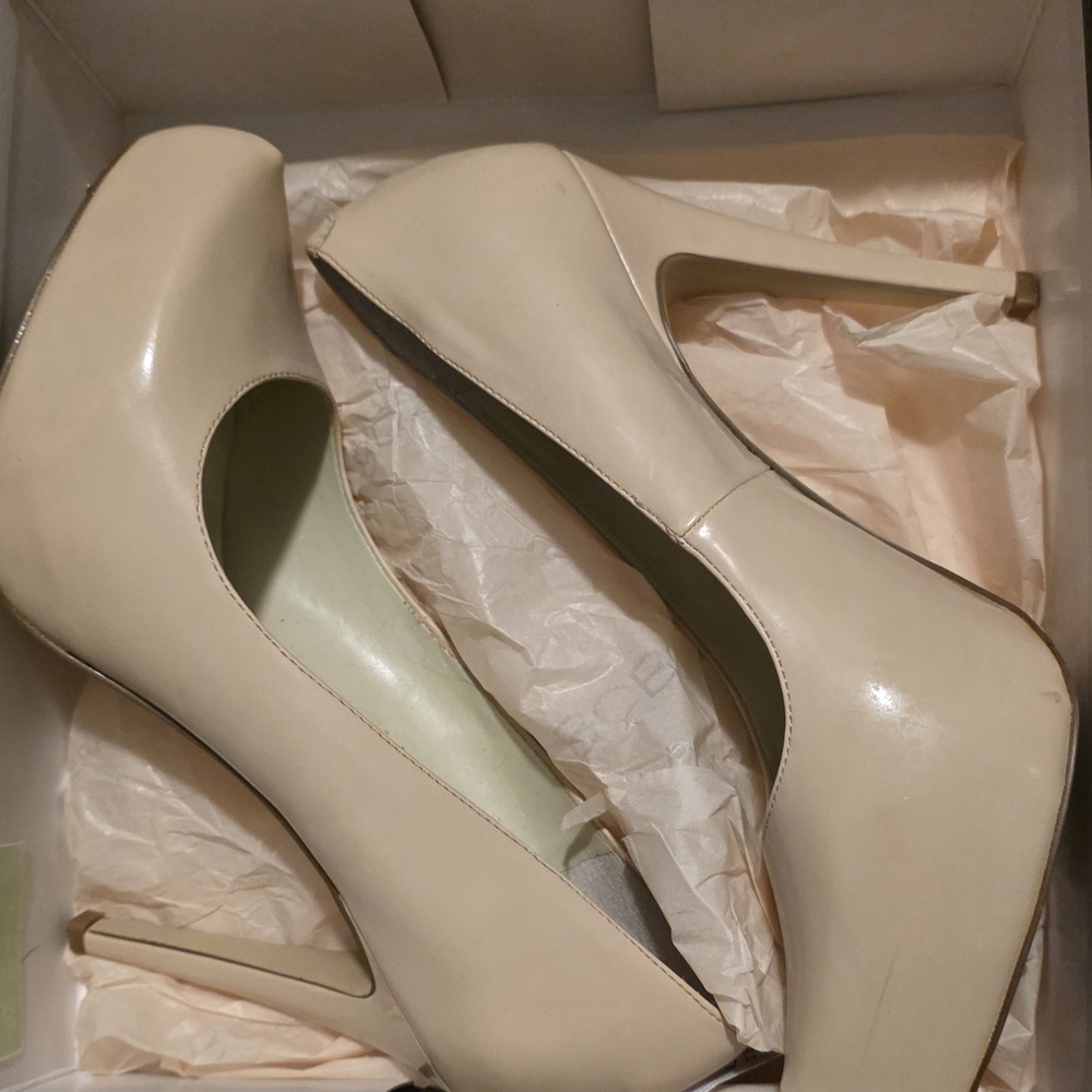 BCBGeneration Cream Platform Heels - image 1
